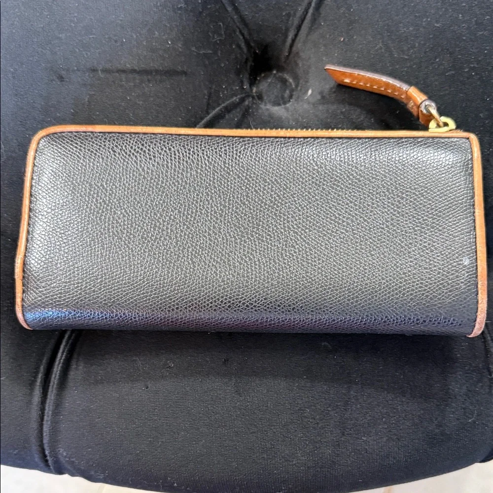 Dooney & Bourke Black and Brown Leather Women's Wallet - Picture 2 of 3